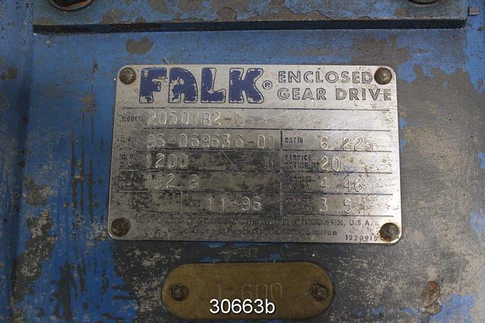 Used Falk 2050Y82 Enclosed Gear Drive Ratio 6.225/1 #30663
