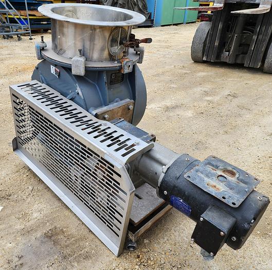 Used 18" Semco RV-15 304 Stainless Steel Rotary Airlock & 1 Hp Motor 208-230/460V 