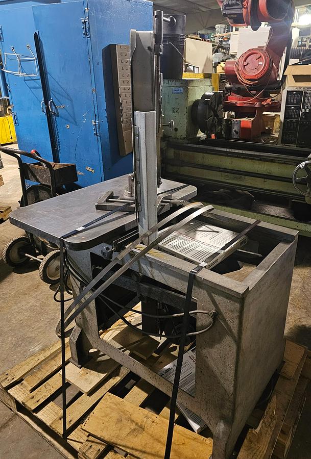 Used Roll-In EF1459 Portable Vertical Bandsaw 9" x 14" Capacity w/Clamps & Extra Blades