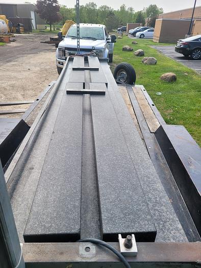 Used Tru-Stone Corporation Large 132” x 24” Granite Surface Plate on Cart Grade B