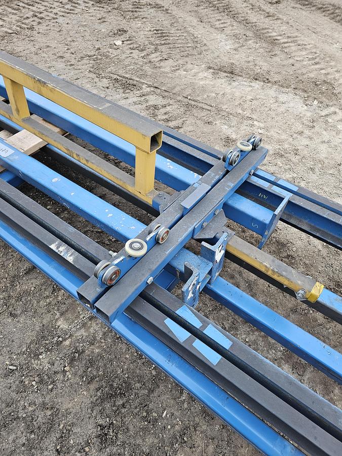 Used 25' Span x 32' Runway Gorbel 250# Freestanding Bridge Crane System & Anver 100# Vacuum Lift 