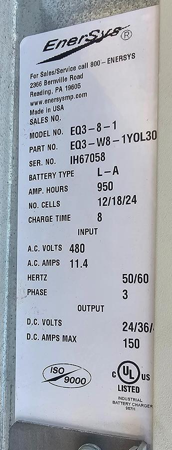 Used 2010 Enersys EQ3-8-1