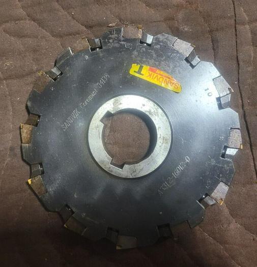 Used 6'' Sandvik Coromant Carbide Slot Mill Cutter 12 Carbide Tip A3312-16012-0