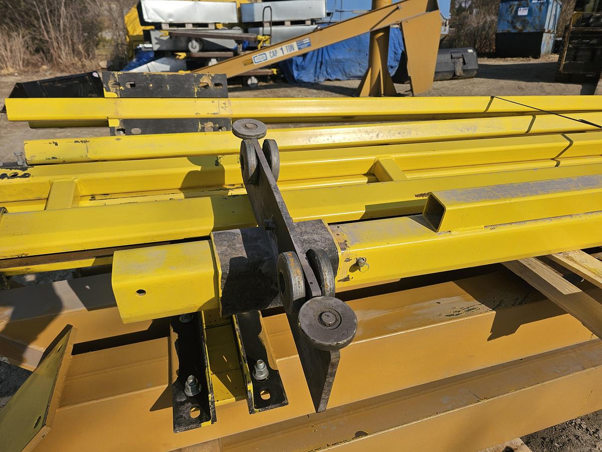 Used 15' Span x 30' Runway CM Lode Rail Modular 1 Ton Freestanding Workstation Crane & Hoist