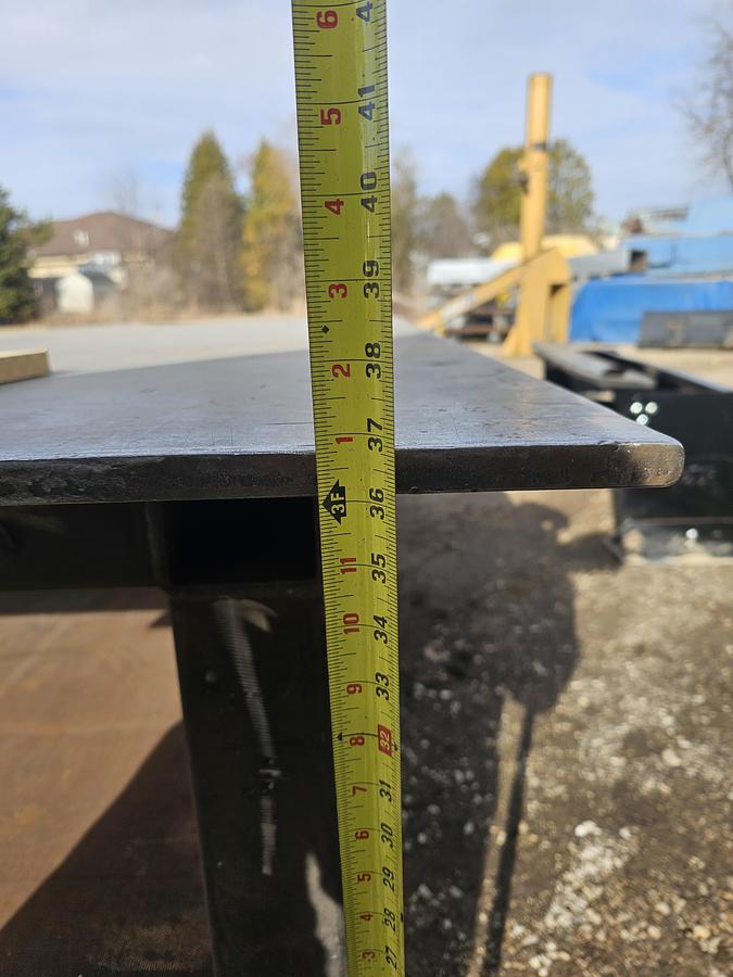 Used 12' x 5' Heavy-Duty Steel Fabrication Table | 1" Thick Top | 36" Height