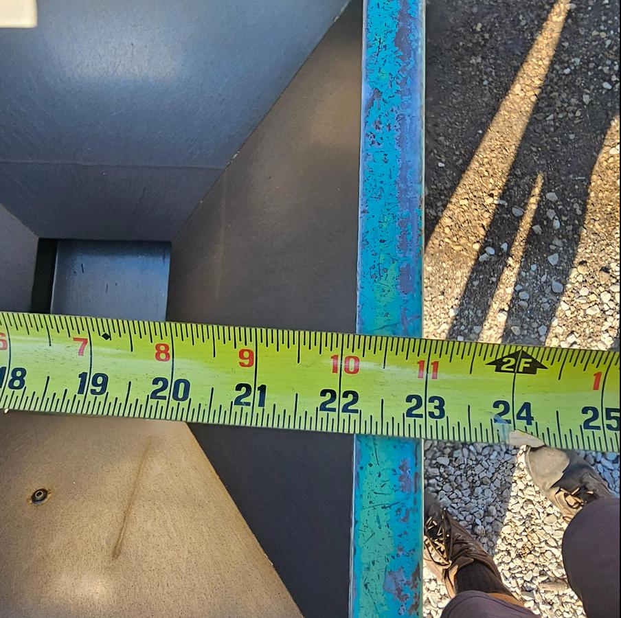 Used 12" Belt Hendricks Engineering Incline Feeder Conveyor 90" Height x 61" H Discharge Hopper 