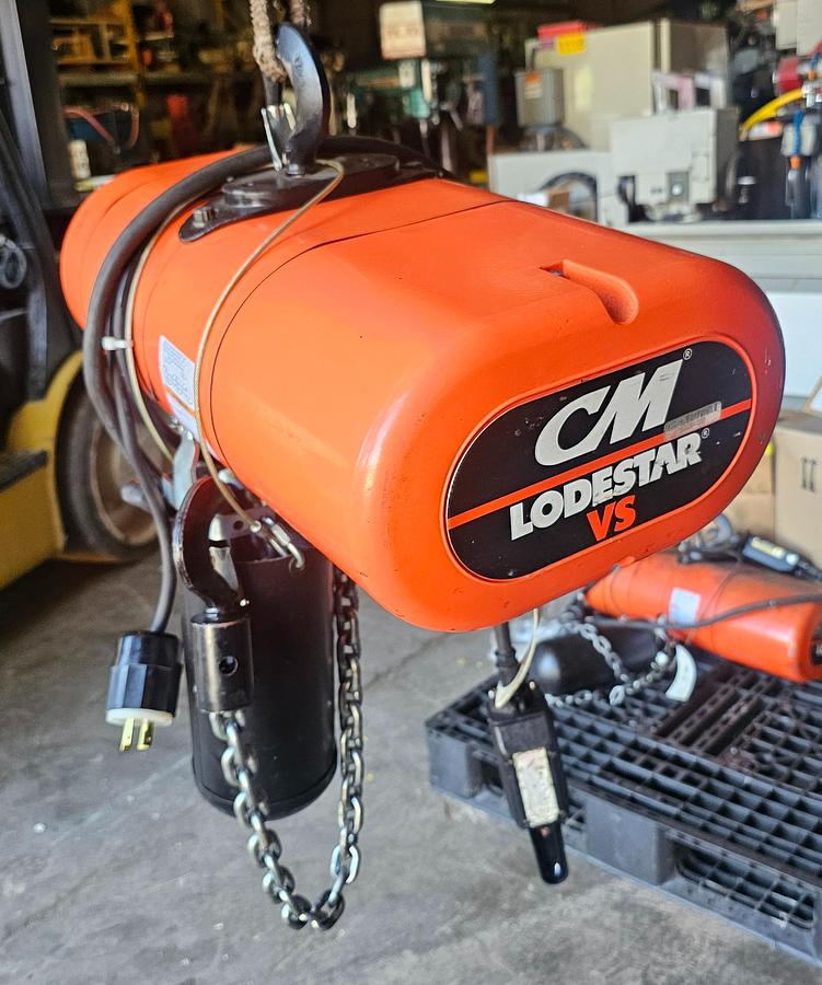 Used 1 Ton Lodestar VS Electric Chain Hoist Model L, 16 FPM Lift Speed, 440-480V 3 Phase