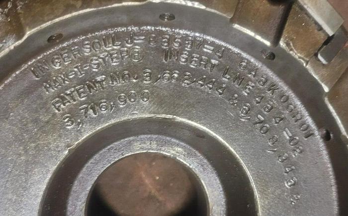 Used Ingersoll 6'' Diameter Max-I-Step J-83537-4 Face Mill 1'' Arbor Hole 434-02 Inse