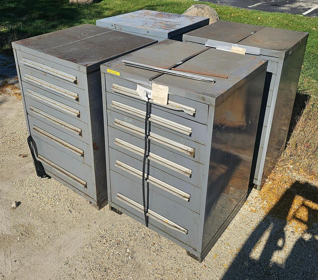Used Stanley Vidmar 6-Drawer Industrial Modular Tooling Cabinet (30" x 28" x 44")