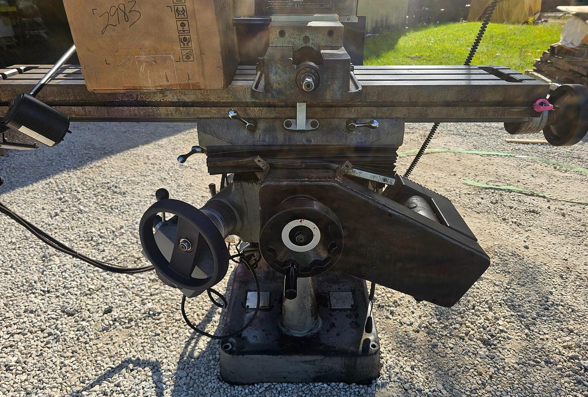 Used 3 Hp Sharp LMV-50/DVS CNC Vertical Knee Mill Acu-Rite CNC Control Collets & Vise