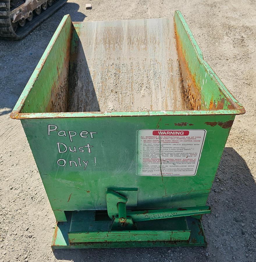 Used Roura Hopper 1T-12-105 Self Dumping 1/3 Cu. Yard Hopper