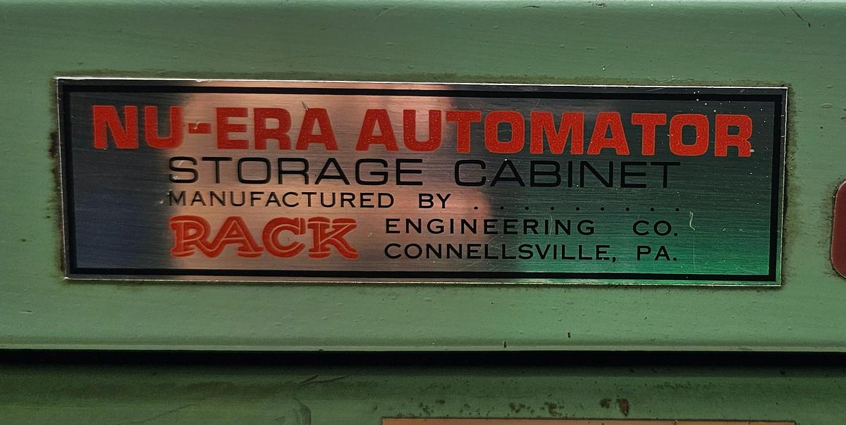 Used Nu-Era 15 Drawer Automator Ball Bearing Tooling Cabinet 28.5" x 28.5" x 60"