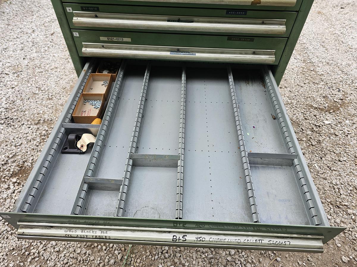 Used Nu-Era 15 Drawer Automator Ball Bearing Tooling Cabinet 28.5" x 28.5" x 60"