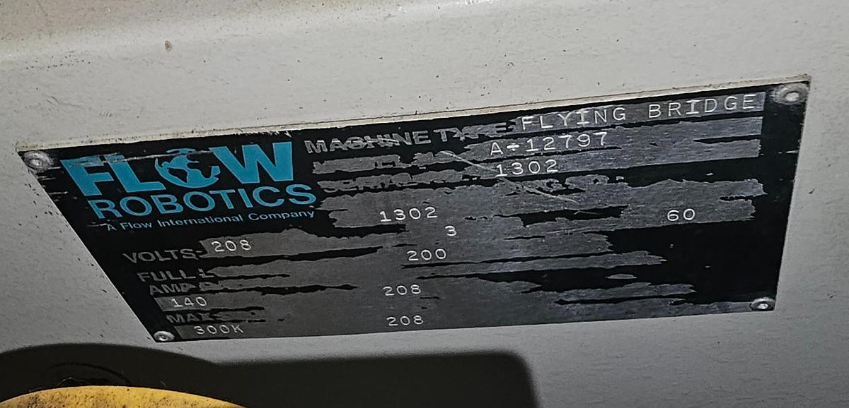 Used Flow IFB 6012 CNC Waterjet | 72" x 144" Travel | 50HP Integrated 60K PSI Pump