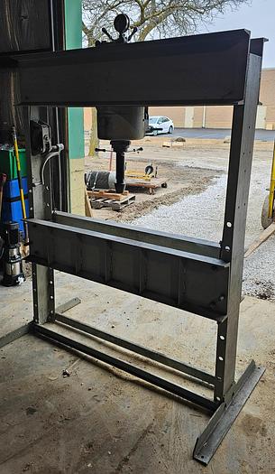 Used 50 Ton Dake Mechanical H-Frame Shop Press 55" Between Frame