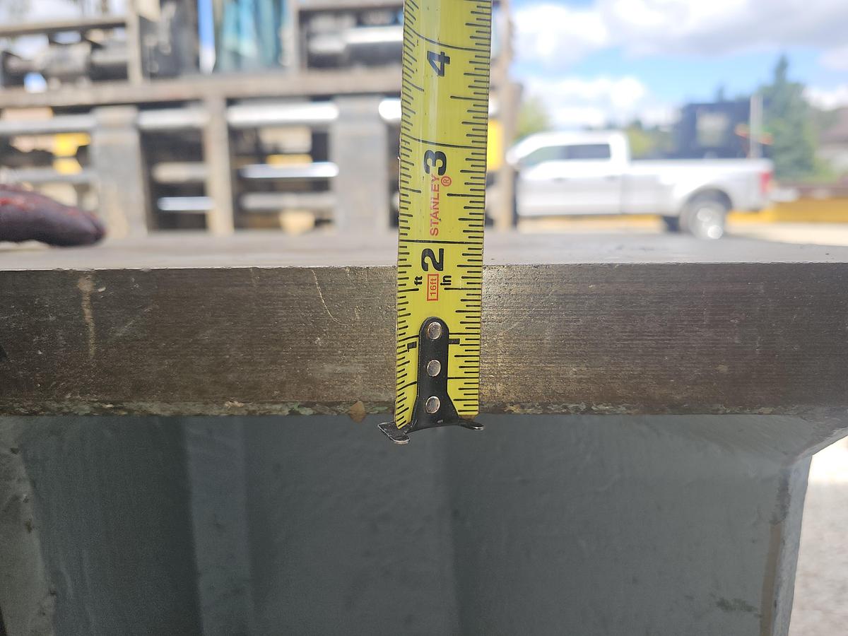 Used 96" x 48" Webbed Cast Iron Setup/Layout Table w/Stand, 2" Surface Plate