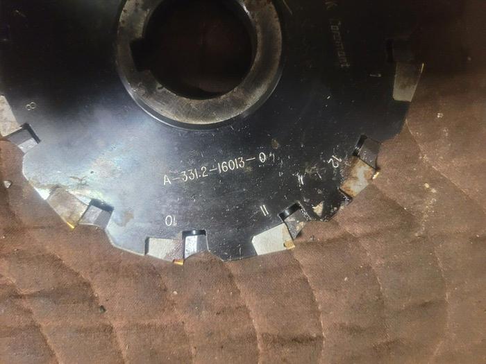 Used 6'' Sandvik Coromant Carbide Slot Mill Cutter 12 Carbide Tip A-3312-16013-0