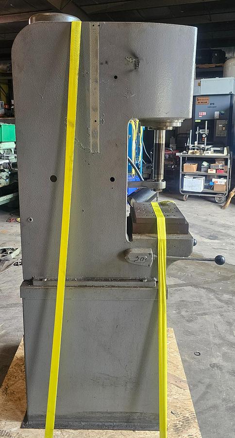 Used 6-Ton Denison Multipress C-Frame Hydraulic Press, 5 HP, Model R065LC261D266C218A59A201S220