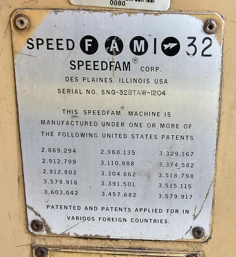 Used Speedfam 32" Precision Flat Lapping Machine, 3-Ring & Slurry System