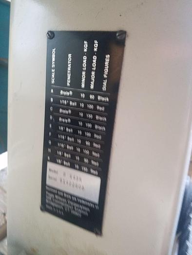 Used Rockwell Wilson Digital Series 500 Hardness Tester Mdl#: B-543R