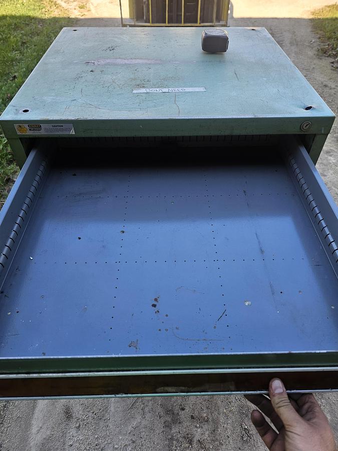 Used Stanley Vidmar 5 Drawer Modular Tooling Cabinet 30 x 27.5 x 44 Industrial Green