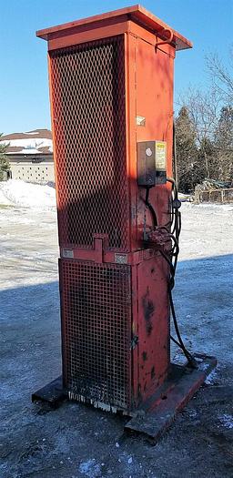 Used 5 Hp Vertical Hydraulic Safety Compactor for Crushing 5 & 35 Gallon Drums/Cans