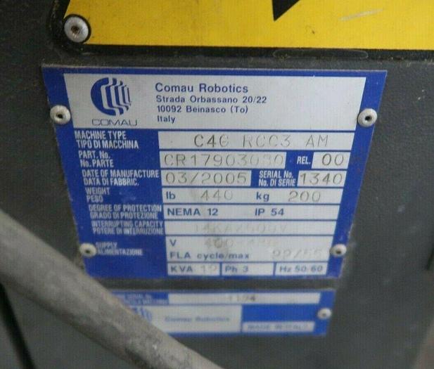 Used Comau Robotics Model #SMART NH1-100-3.2P Press Booster Robot w/Control