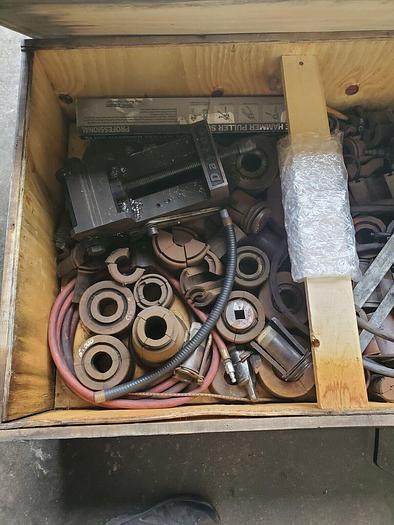 Used Hydraulic Pipe Expanding Machine w/Enerpac Pump & Cylinder Up To 7" Dies Included