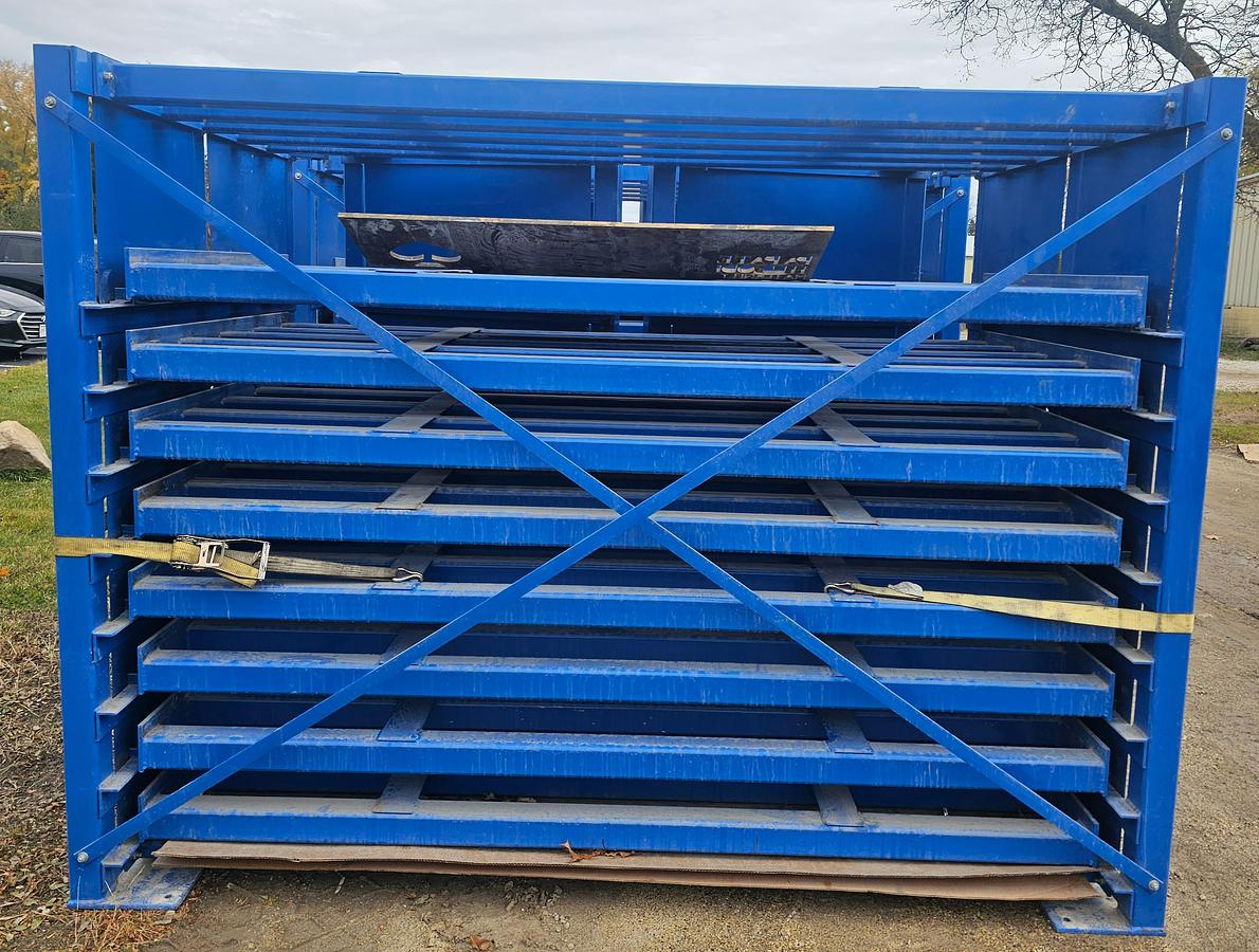 Used 5,500 lb Shelf Capacity Engineered Handling Systems 48" x 99" Sheet Metal Storage Rack System - 8 Shelf