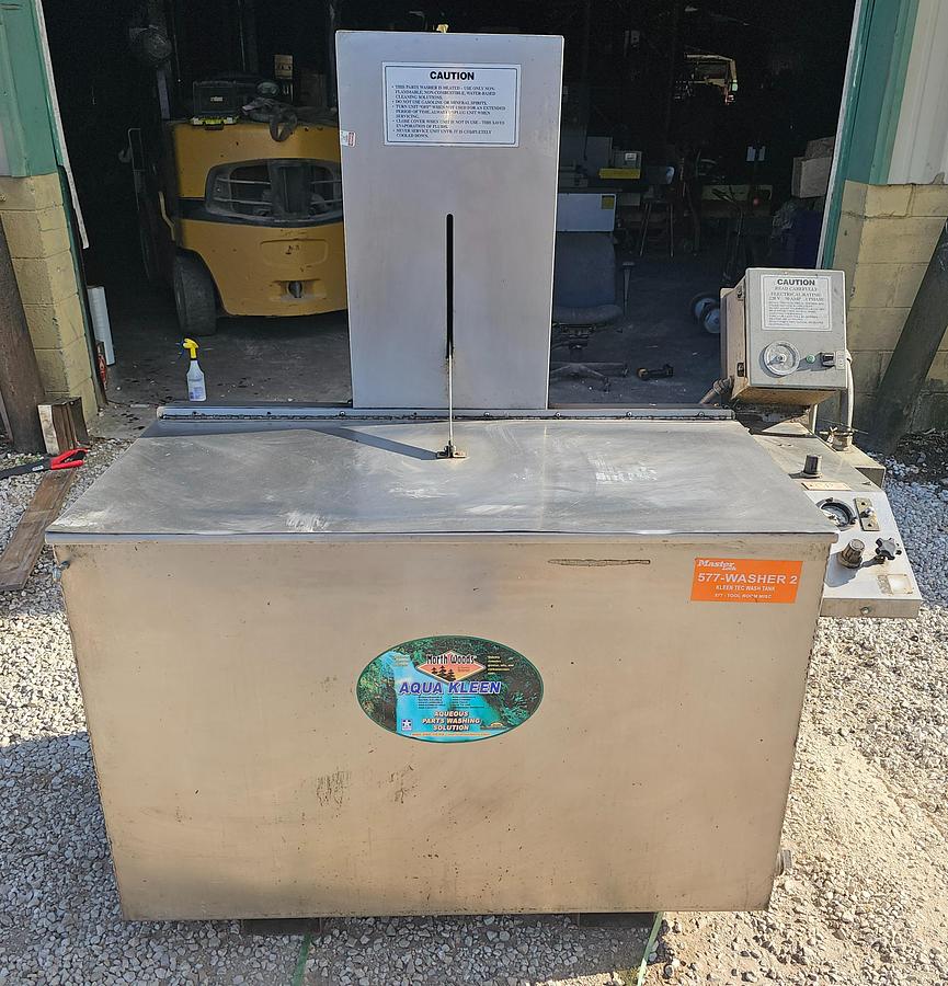 Used Northwoods Aqua Kleen Heated Parts Washer w/Agitation 36" x 18" x 30"