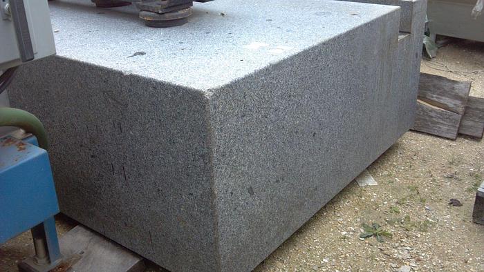 Used 55” x 80” x 24” thick GRADE “A” Granite CMM Base/Table w/Cushion Mount Pads