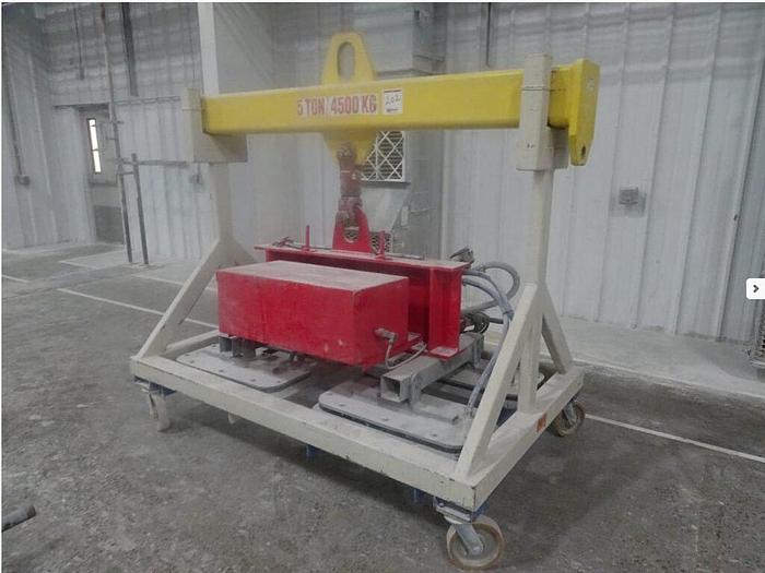 Used Certex/Aero-Lift 4000/4L Cup Vacuum Sheet Lifter w/4 Ton Capacity & 5 Ton Bar