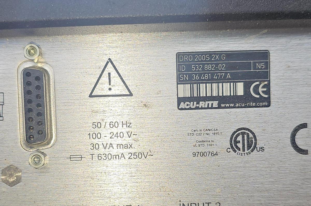 Used 2012 3 Hp ACER E-Mill EVS-3VSII Knee Mill , 9" x 49" Table Acurite DRO