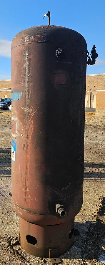 Used 2003 Silvan Industries 400 Gallon Compressed Vertical Air Receiver Tank 150 Psi @ 450*F