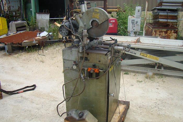 Used 14″ MG EMMEGi #350 Tilting Head 2-Speed Cold Saw Pneumatic Elevation/Clamp