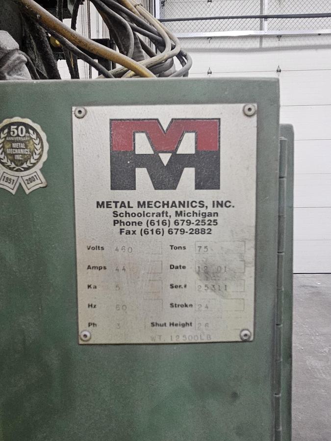 Used 75 Ton Metal Mechanics Hydraulic 4-Post Trim Press