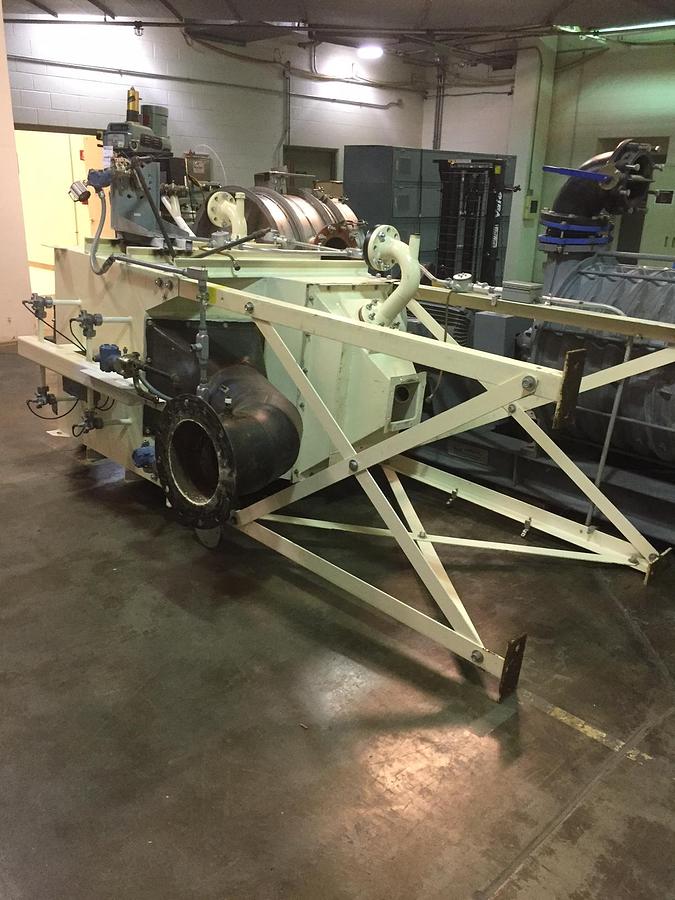 Used 15 Hp Wheelabrator Tumblast TBR-6 Direct Drive Blast Wheel Rubber Belt Machine, 6 Cu. Ft Capacity 