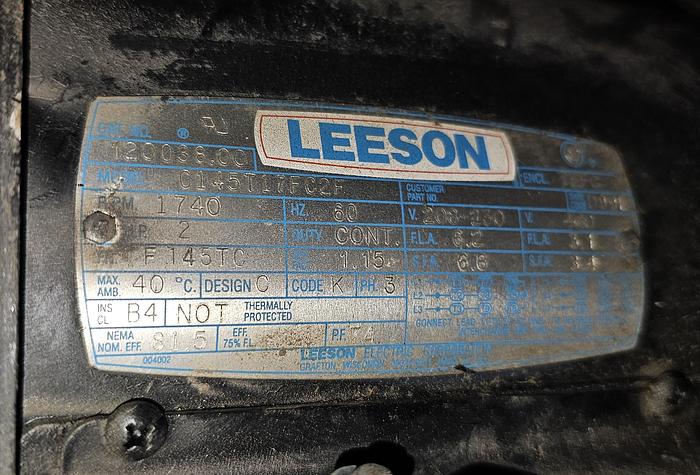 Used 2 Horsepower Small Hydraulic Power Source 1740 RPM 230/460, 3 ph @ 60 Hz