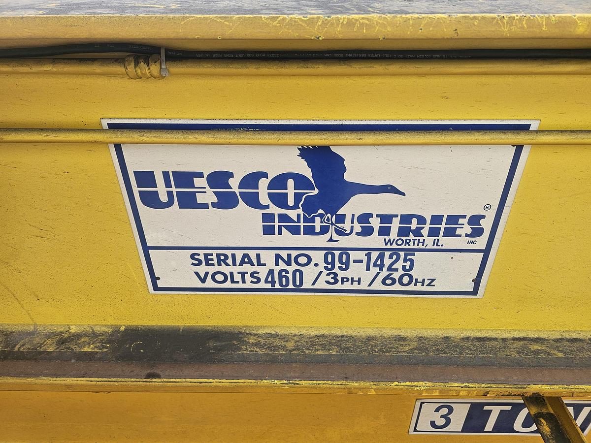 Used 35' Span x 105' Runway 3 Ton Uesco Double Bridge Freestanding Overhead Crane