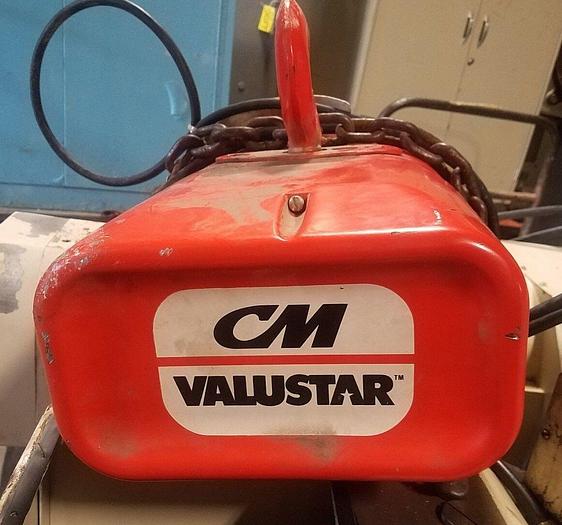 Used 2 Ton CM Valustar WR Electric Chain Hoist, 15' Lift, 8 FPM, 208-240/460V 3 ph