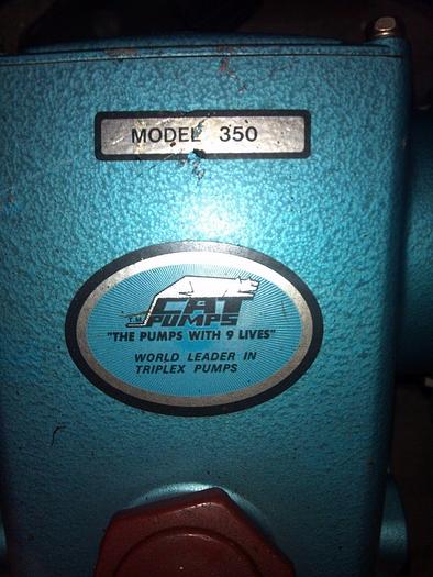 Used 5 HP CAT MODEL 350 HIGH PRESSURE PUMP ,5 HP ELECTRIC MOTOR 208-230/460V/3/60
