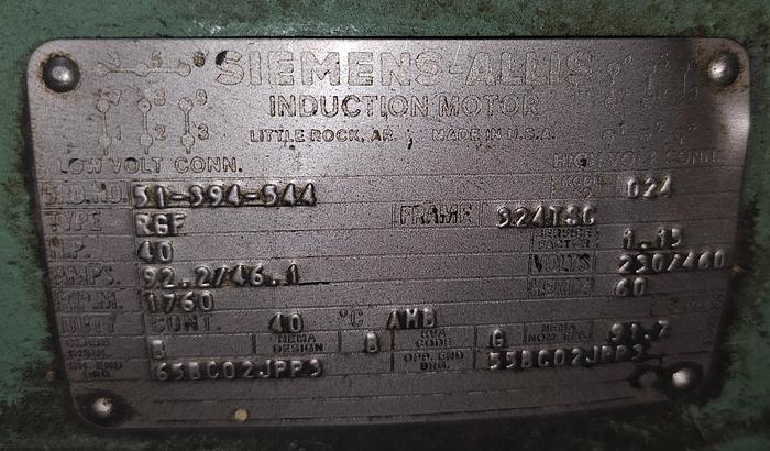 Used 40 Hp Sullair 10B-40H Portable Cart Mounted Rotary Screw Air Compressor