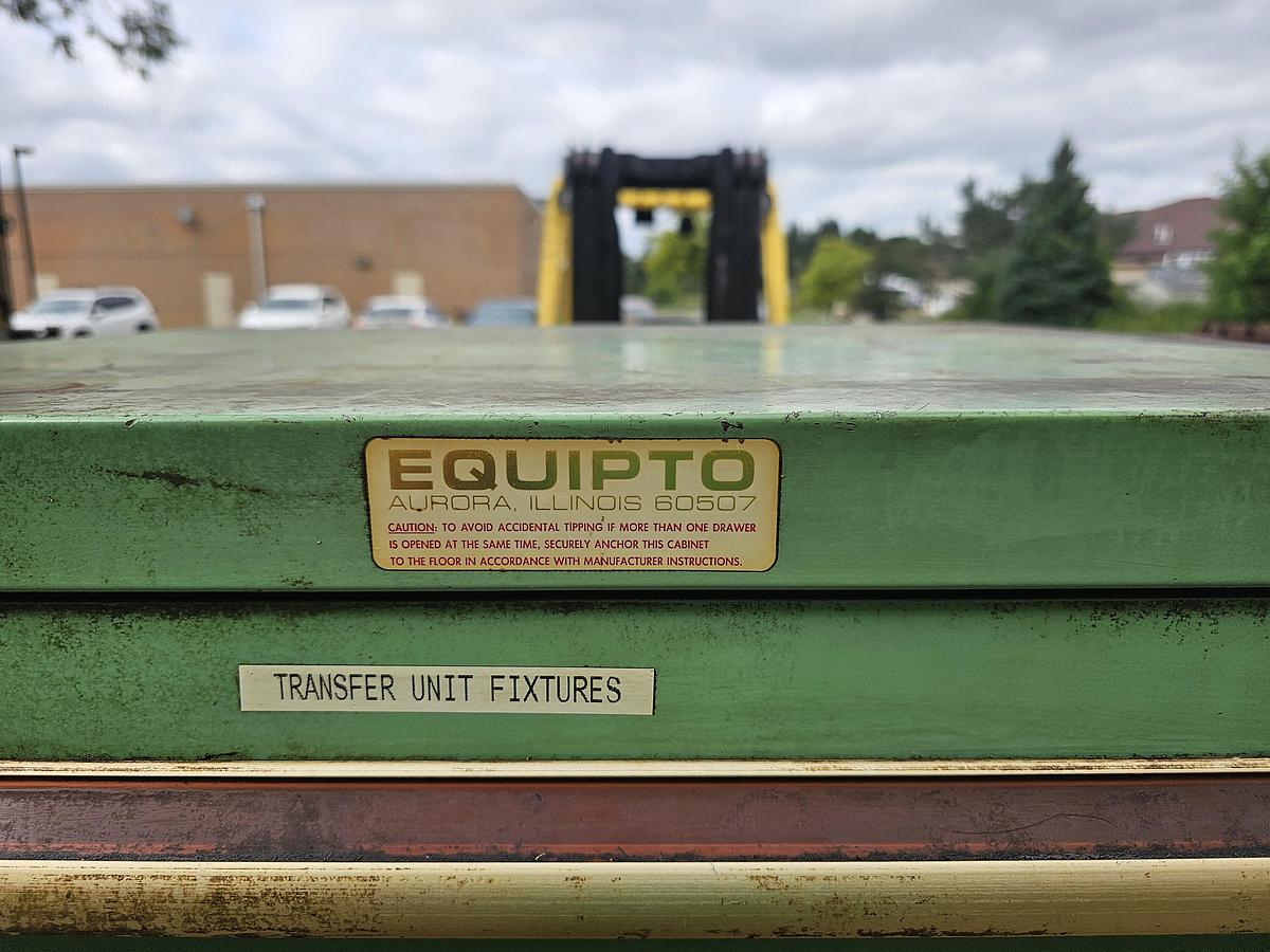 Used 12 Drawer Equipto Industrial Parts Storage Tooling Cabinet 30" x 28" x 57"