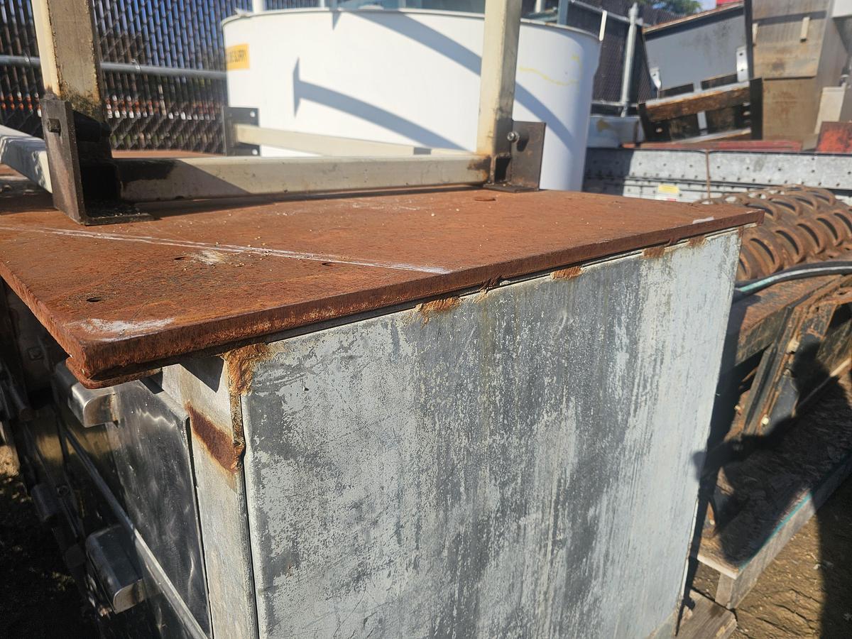 Used 8' Long x 3' Dp x 3' Tall x 1" Steel Top w/12x Drawer Base Welding Table
