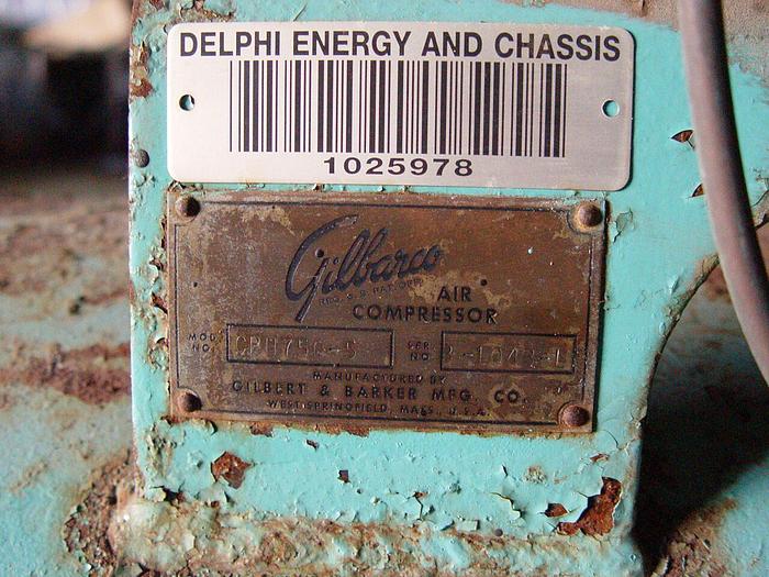 Used QUINCY Portable Air Compressor 120 Gal. Horizontal Tank w/JackHammer, Hose, Bits