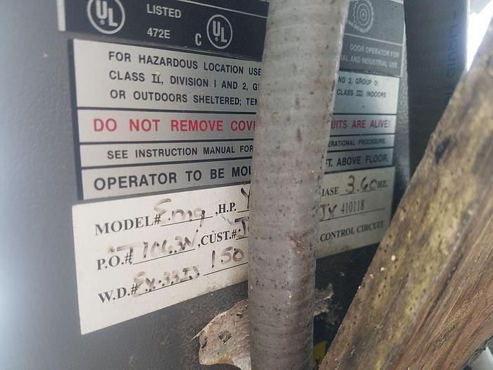 Used Wayne Dalton Automatic Rolling Door 136” W x 8′ Tall Model #EMG Spray Booth