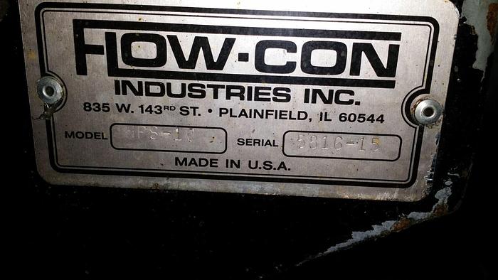 Used FLOW-CON Industrial Coolant Filter SST Belt Gusher Pump, Paper/Magnetic Filters