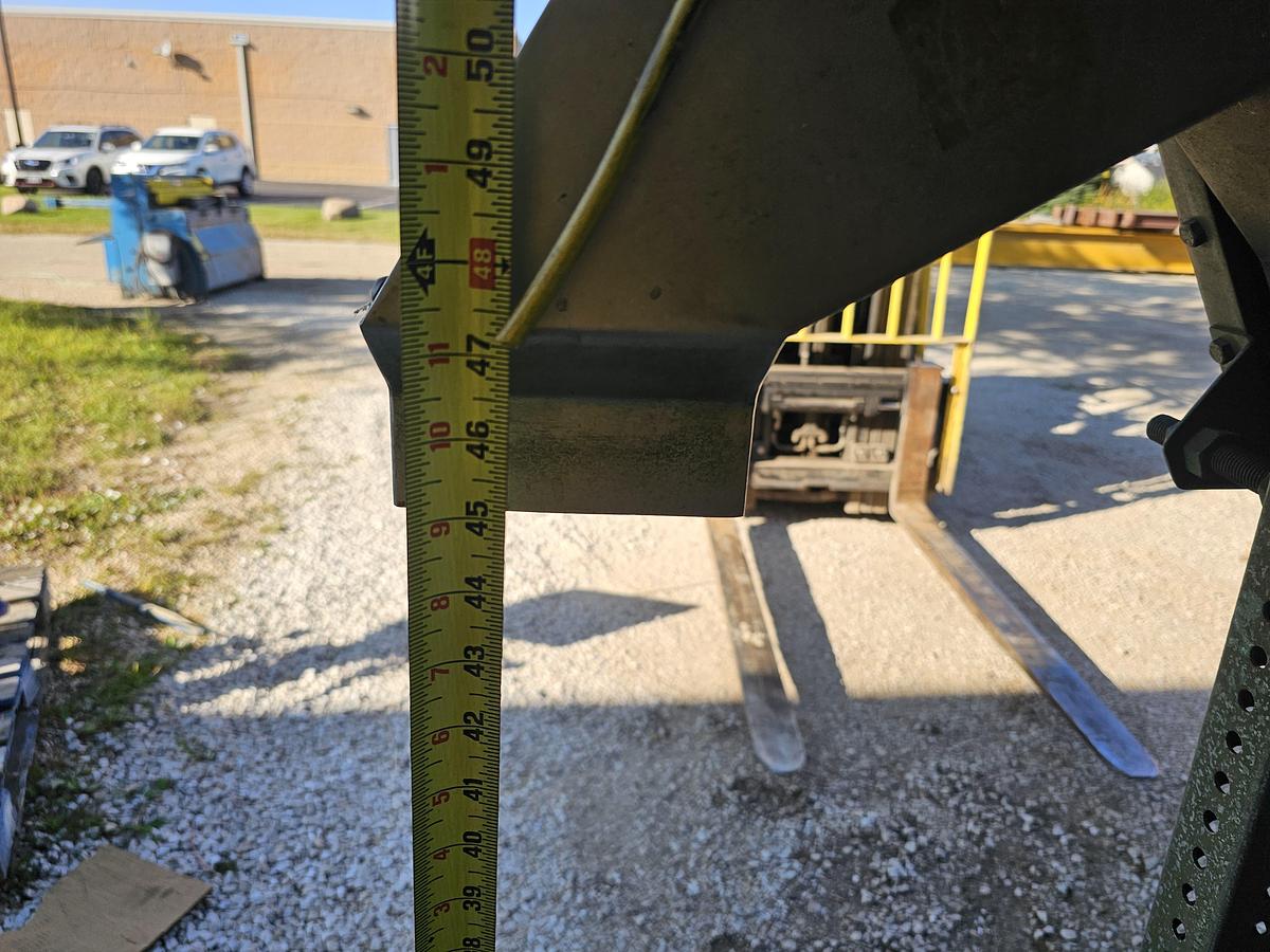 Used Service Engineering Inc. 8" Wide Belt Incline Feed Conveyor Hytrol PC 24" Hopper 