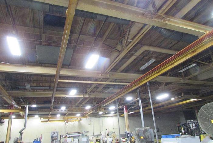 Used 3 Ton Multi Bridge Underslung Monorail 26' Span x 120' Rail Overhead Bridge Crane System