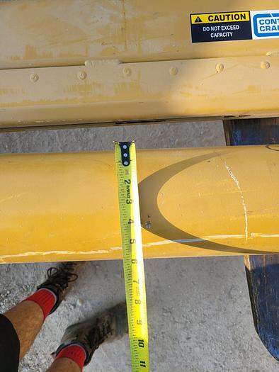 Used Contrx Workstation 250lb Jib Crane 8′ Span 10′ Under Beam Height w/CM Hoist